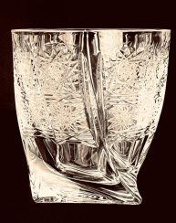 Cut crystal whiskey glasses - set of 6pcs - Height 9cm/340ml