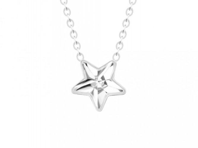 náhrdelník z chirurgické oceli Virgo, český křišťál, krystal