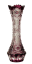 Barevně přejímaná broušená váza - Výška 18cm