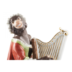 Opičí orchestr Figurka hráče na harfu
