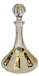 Gold-plated cut crystal bottle - Height 31cm/1000ml