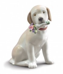 This Bouquet Is for You Dog Figurine