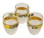 Broušené pozlacené panáky - set 6ks - Výška 6cm/50ml