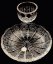 Cut crystal set of cup and saucer - Height 5cm