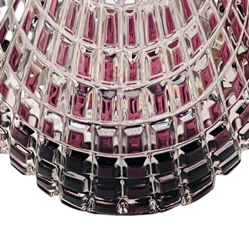 Color-cut crystal vase - Height 13cm