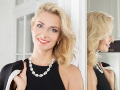 Stříbrný náhrdelník Elegancy s křišťálem Preciosa