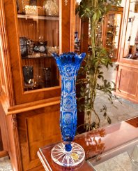 Barevná broušená váza - Výška 23cm