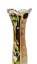 Broušená pozlacená váza - Výška 23cm