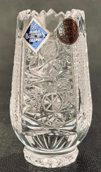 Cut crystal vase - Height 8cm