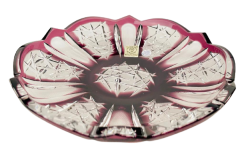 Color-cut crystal plate - Height 3cm / Diameter 18cm