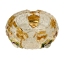 Gold-plated hand cut crystal ashtray - Height 3cm / Diameter 18cm