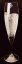 Cut crystal champagne glasses - set of 6pcs - Height 26cm/200ml