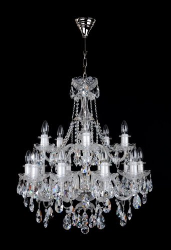 Lámpara de cristal 1740-10+5-NKSW con adornos de Swarovski
