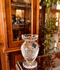 Cut crystal vase - Height 8cm