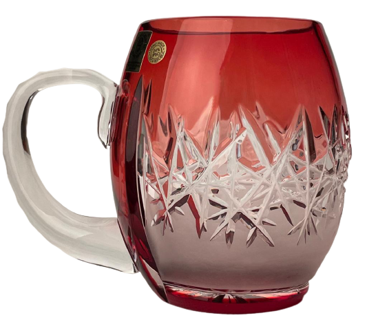 Broušený barevný půllitr - Výška 12cm/500ml