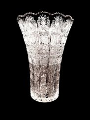 切割水晶花瓶 - 高25厘米