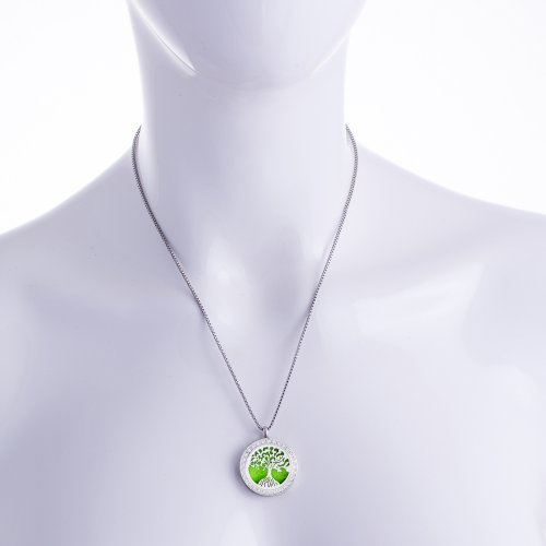 Přívěsek z chirurgické oceli Perfumed Tree of Life, strom života s kubickou zirkonií Preciosa