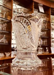 Cut crystal vase - Height 14cm