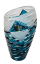 Barevná broušená váza - zkosená - Výška 18cm