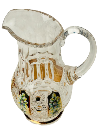 Broušený pozlacený džbán - Výška 29cm/1300ml