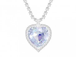 Štrasový náhrdelník Necklace, srdce s českým křišťálem Preciosa, krystal
