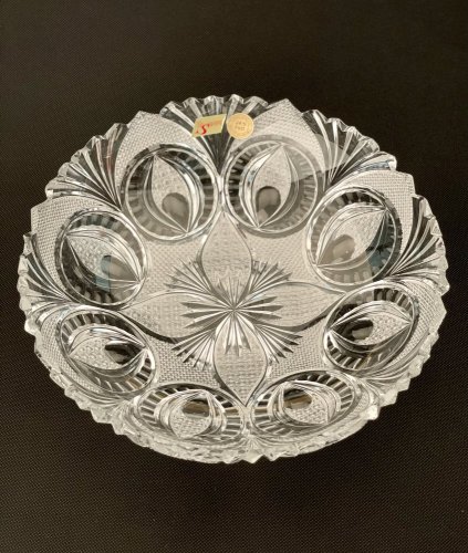Cuenco de cristal tallado - Altura 8cm / Diámetro 28cm