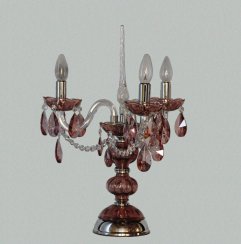 Lámpara de mesa de cristal SE-1448-3-NK Smoke