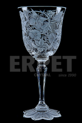 Luxury engraved wine glass - set of 2pcs