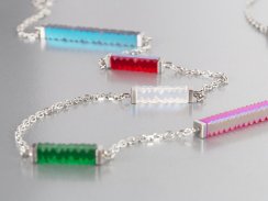 Náušnice z chirurgické oceli Colour Line s českým křišťálem Preciosa