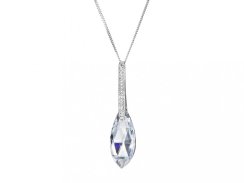 Stříbrný přívěsek Peacock Feather s českým křišťálem Preciosa - krystal