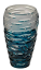 Barevná broušená váza - zkosená - Výška 18cm