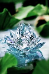 Dekorace Magický leknín z českého křišťálu Preciosa