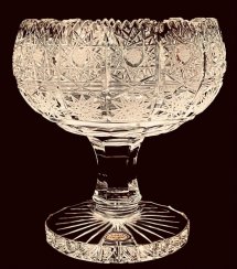 Cut crystal footed bowl - Height 13cm