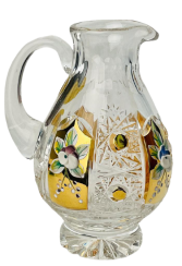 Gold-crystal cut crystal small pitcher - Height 13cm