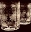 Vasos largos de cristal tallado - juego de 2 piezas - Altura 14cm/300ml