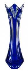 Color-cut crystal vase - Height 25cm