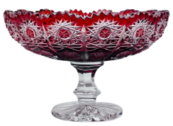Broušený barevný nástolec - Výška 7cm / Průměr 11cm