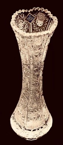 カットクリスタル製花瓶 - 高さ23cm