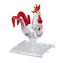 Skleněná figurka Kohout (čínský zodiak) z českého křišťálu Preciosa