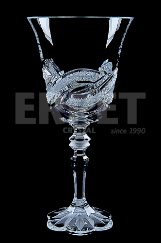 Luxury cut crystal wine glasses - set of 2pcs