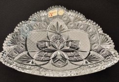 Cut crystal plate - Height 6cm / Width32cm