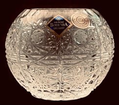 Jarrón de cristal tallado - Altura 6cm