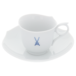 Šálek na espresso s podšálkem a logem Meissen "Waves Pure"