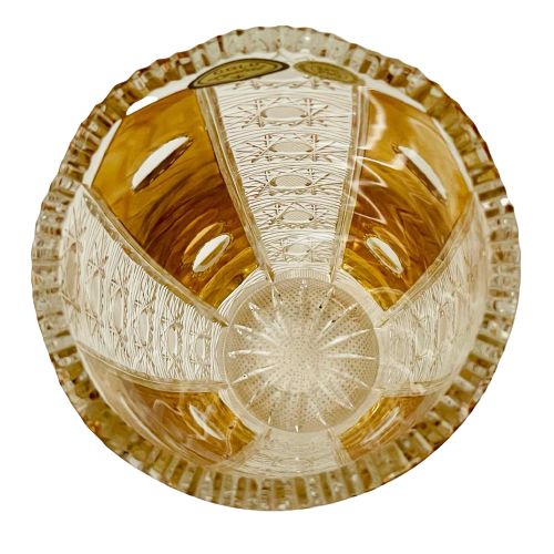 Broušená pozlacená váza - Výška 20cm