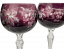 Coloured cut wine glasses - set of 2 - 190ml