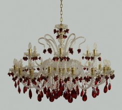 Crystal chandelier 2140-18+6-S Ruby