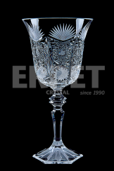 Luxury cut crystal wine glasses - set of 2pcs
