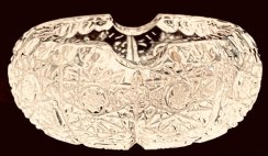 カットクリスタル製灰皿 - 高さ3cm/直径8cm