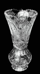 Cut crystal vase - Height 25cm