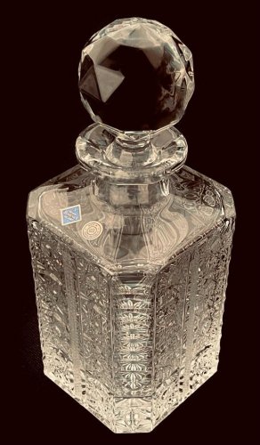 Botella de cristal tallado - Altura 25cm/800ml
